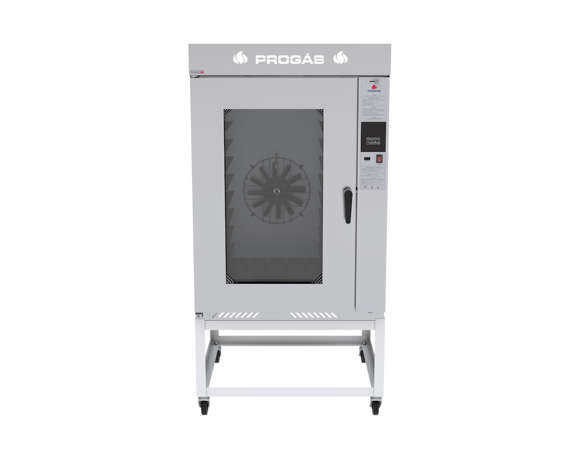 Horno convector Turbo Gas INOX completo