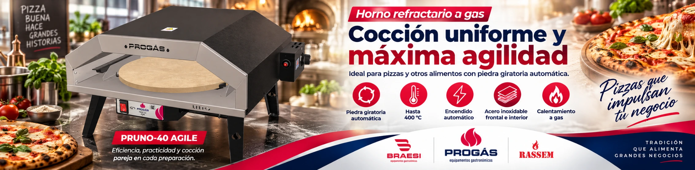 Horno refractario Progás PRUNO-40 AGILE